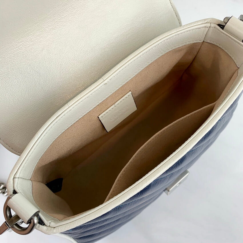 Gucci GG Marmont Mini Top Handle Bag 583571 Blue