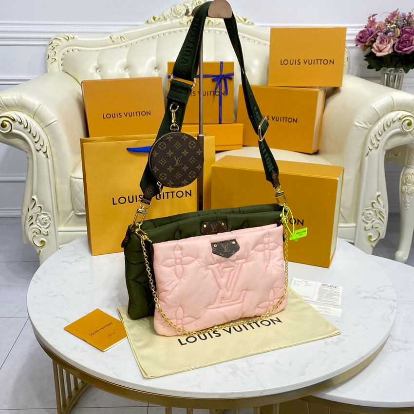 Louis Vuitton Econyl Maxi Multi Pochette Accessoires M58977 Khaki/Beige