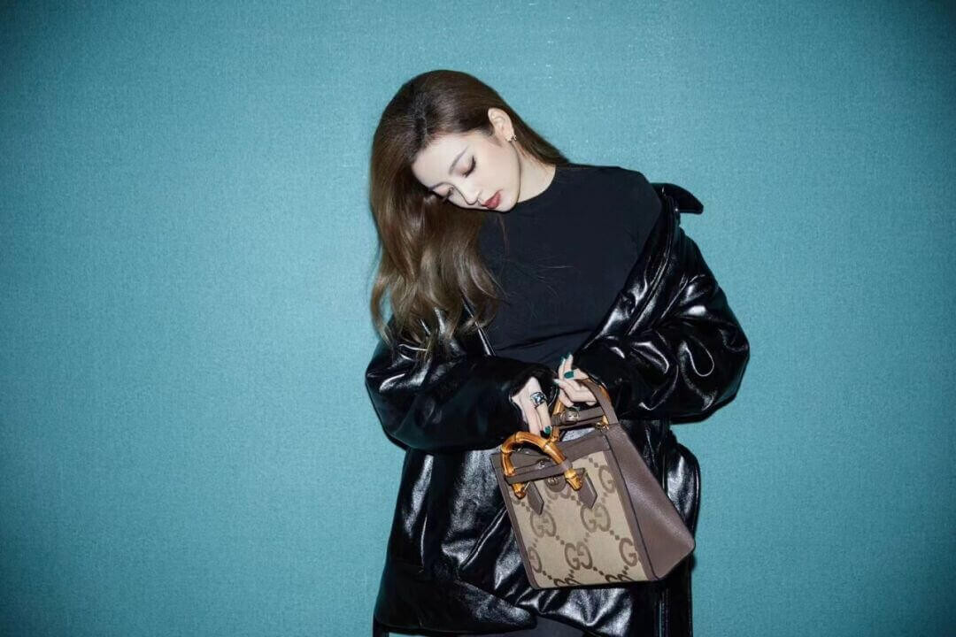 Gucci Diana Jumbo GG Small Tote Bag 660195 Brown