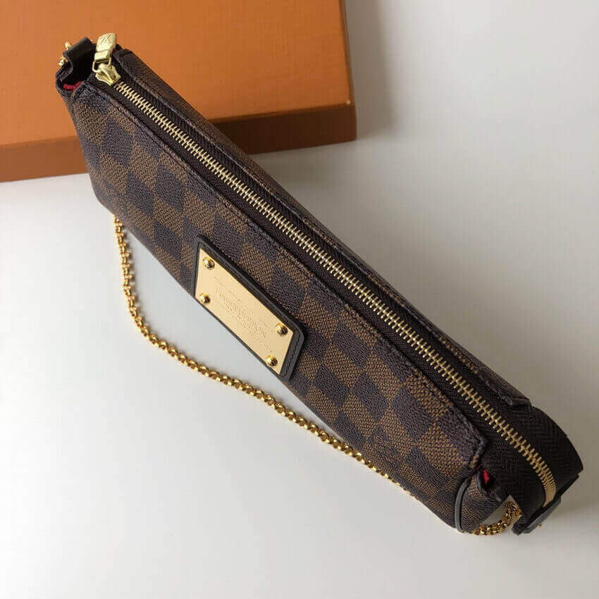 Louis Vuitton Damier Ebene Canvas Eva Clutch N55213