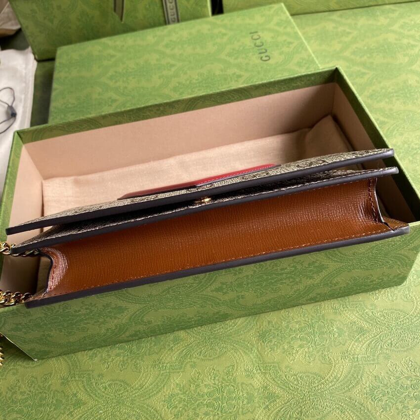 Gucci Valentine's Day Chain Card Case Wallet 648948