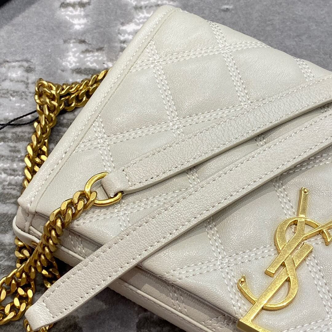Saint Laurent Becky Chain Wallet In Quilted Lambskin 585031