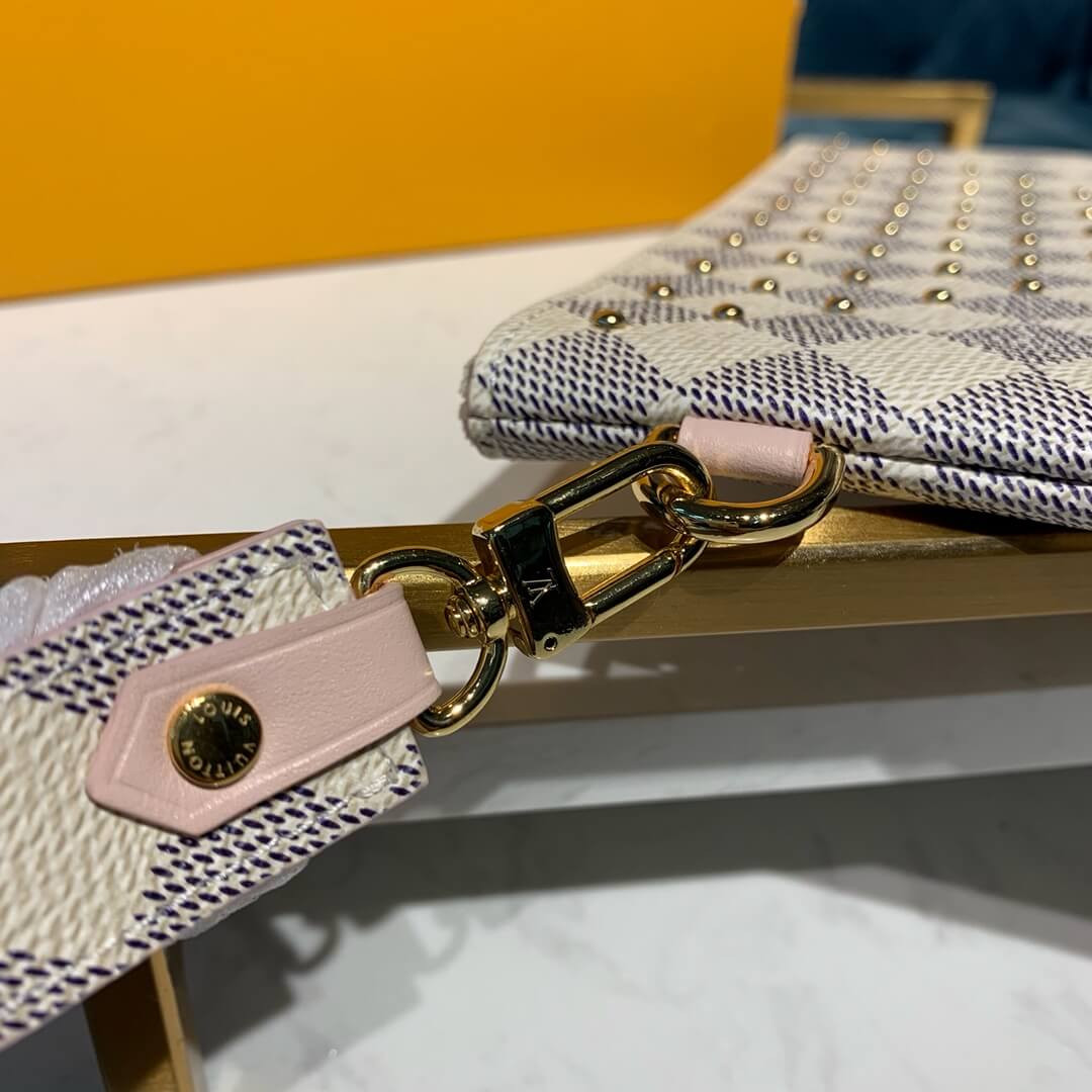 Louis Vuitton Damier Azur Canvas Zipped Pochette  N67500