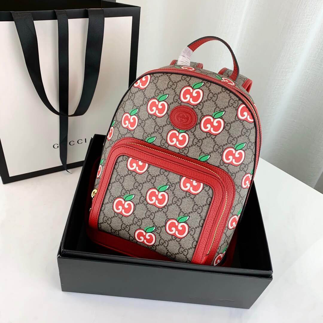 Gucci GG Apple Print Small Backpack 601296