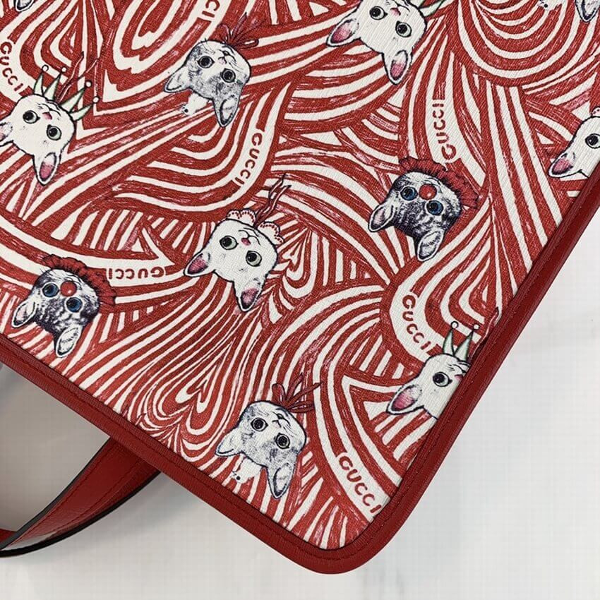 Gucci Yuko Higuchi Tote Bag Cat Print 605614