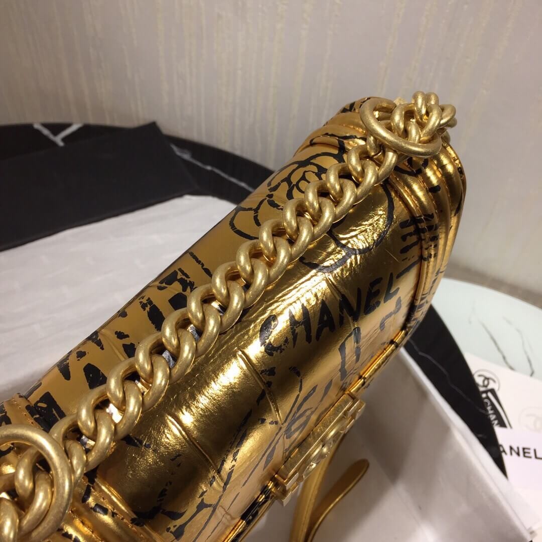 Chanel Crocodile Embossed Boy Chanel Handbag A67086