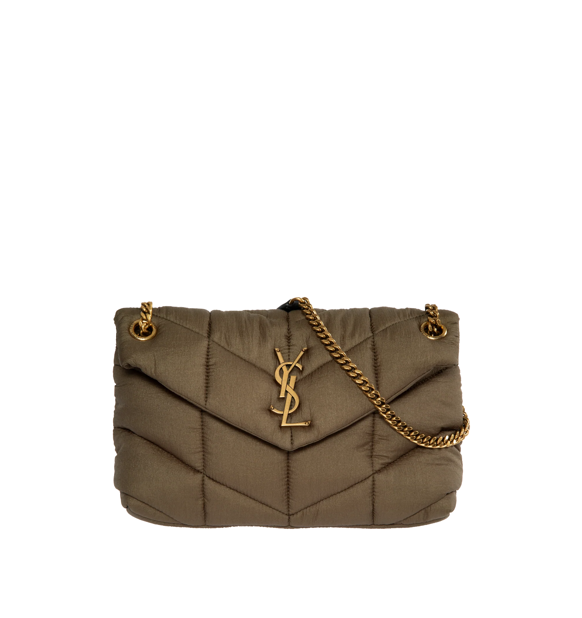 PUFFER SMALL NYLON AND LEATHER BAG