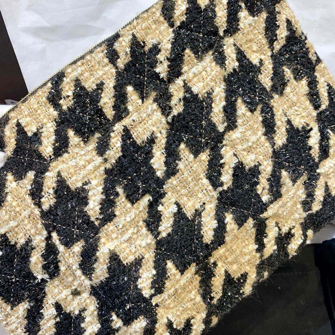 Chanel Tweed Pouch Clutch Bag AP0803