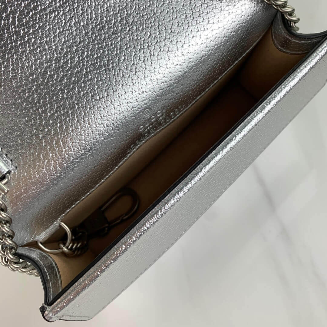 Gucci Silver Dionysus Super Mini Bag 476432