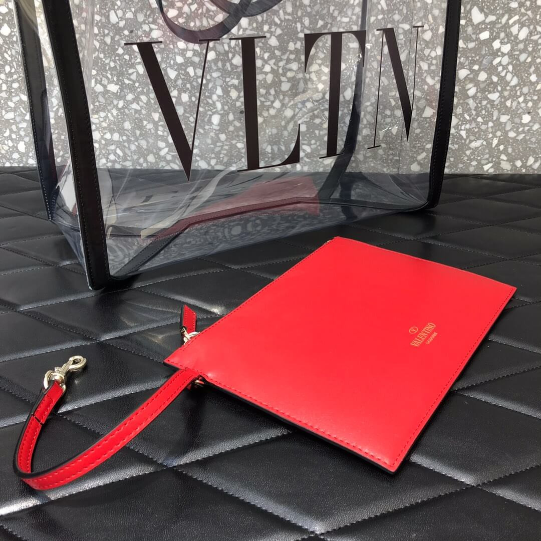 Valentino Garavani Grande Plage Small PVC & Leather Tote Bag 9006