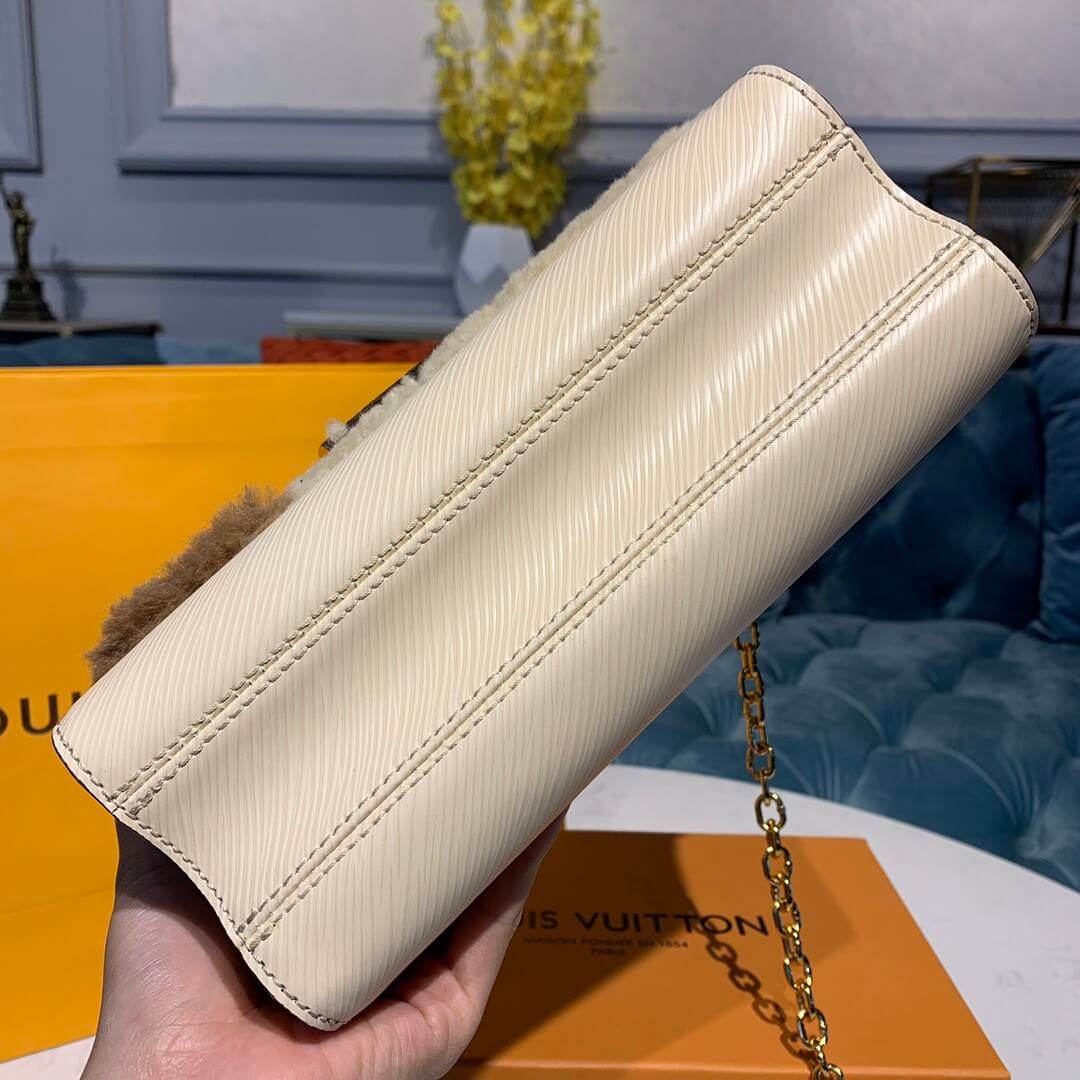 Louis Vuitton Shearling and Epi leather Twist MM M55450