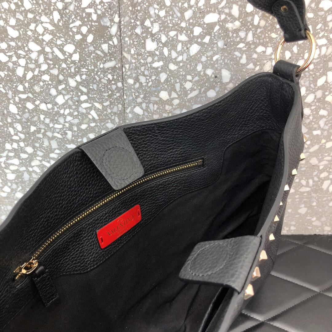 Valentino Garavani Twinkle Studded Small Leather Hobo Bag 2095