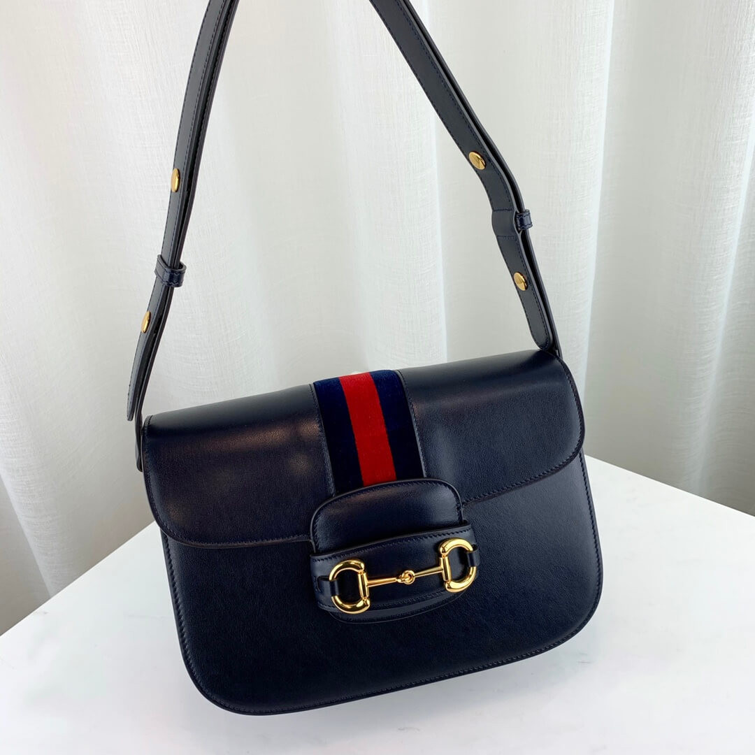 Gucci 1955 Horsebit Shoulder Bag 602204 Blue