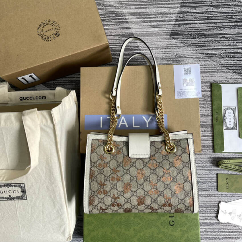 Gucci Padlock Small Berry Tote Bag 498156