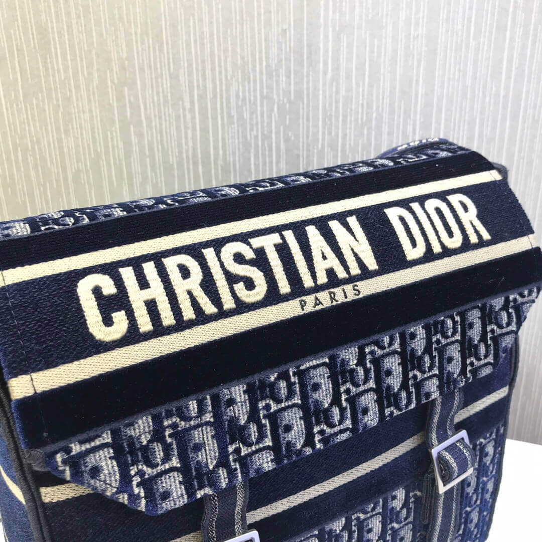 Dior Oblique Embroidered Velvet Diorcamp Messenger Bag M1291V