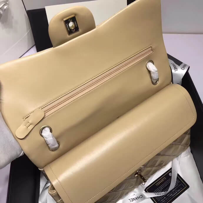 Chanel Pantent Leather 30cm Classic Flap Bag A1113