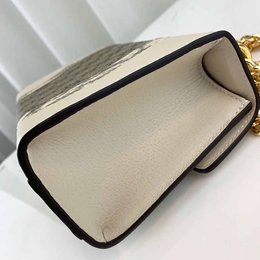 Gucci Padlock Snakeskin Small Shoulder Bag 432182 White