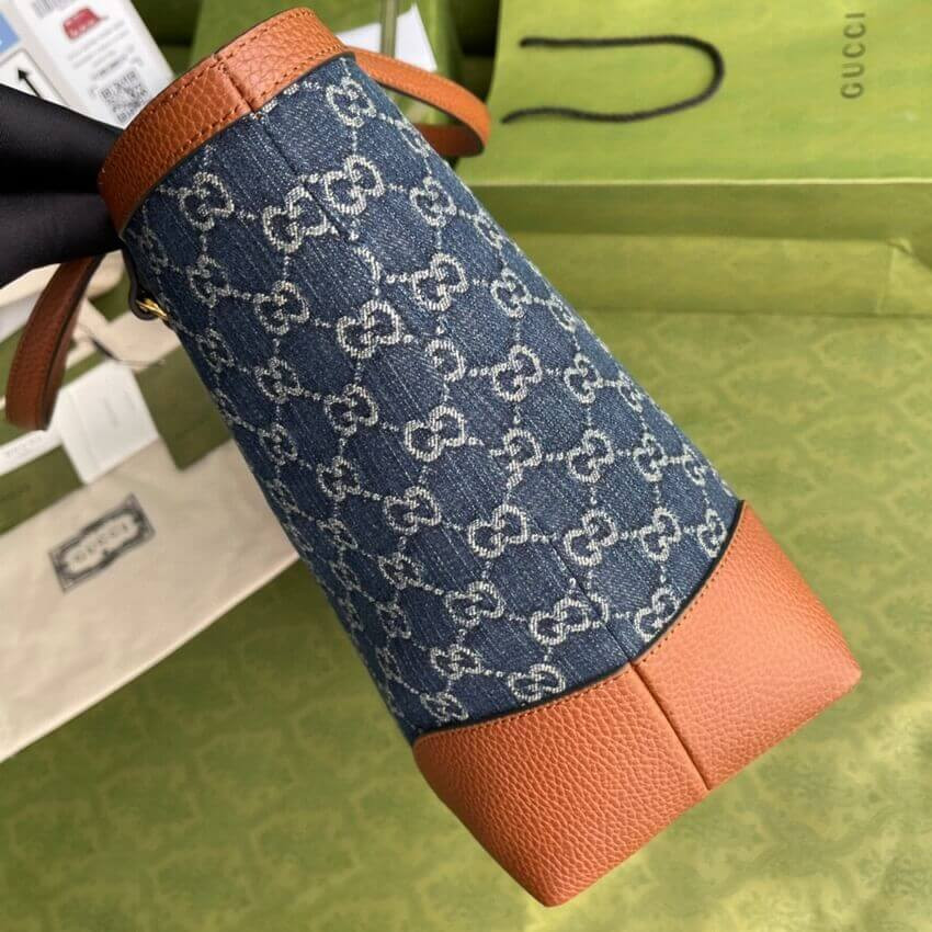 Gucci Denim Ophidia GG Medium Tote 631685