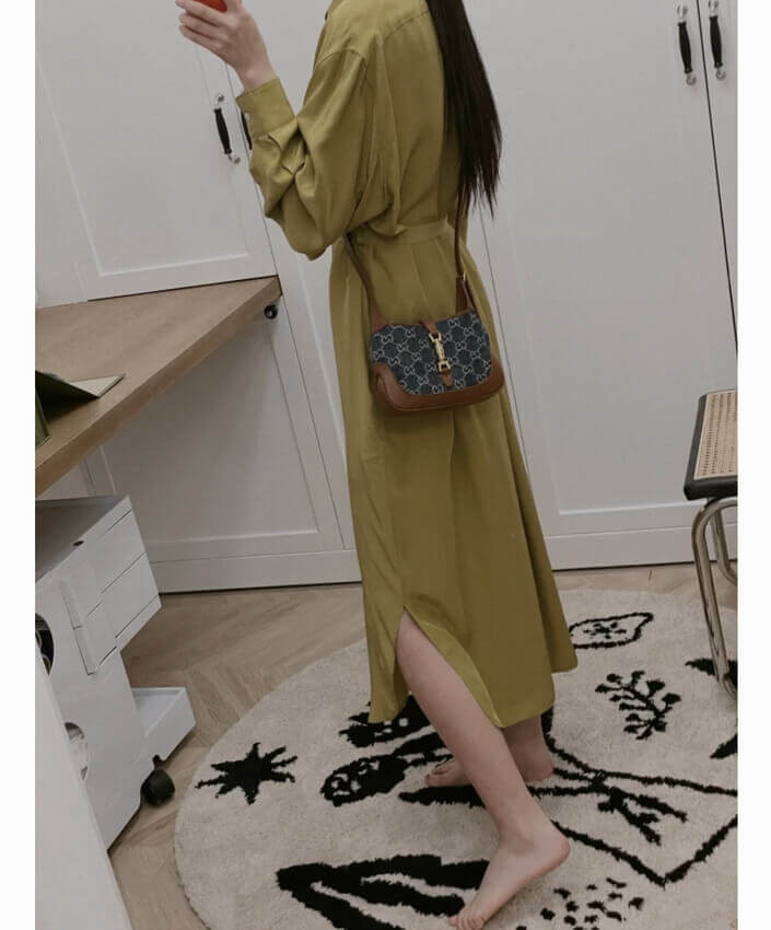 Gucci Denim Jackie 1961 Mini Shoulder Bag 637092