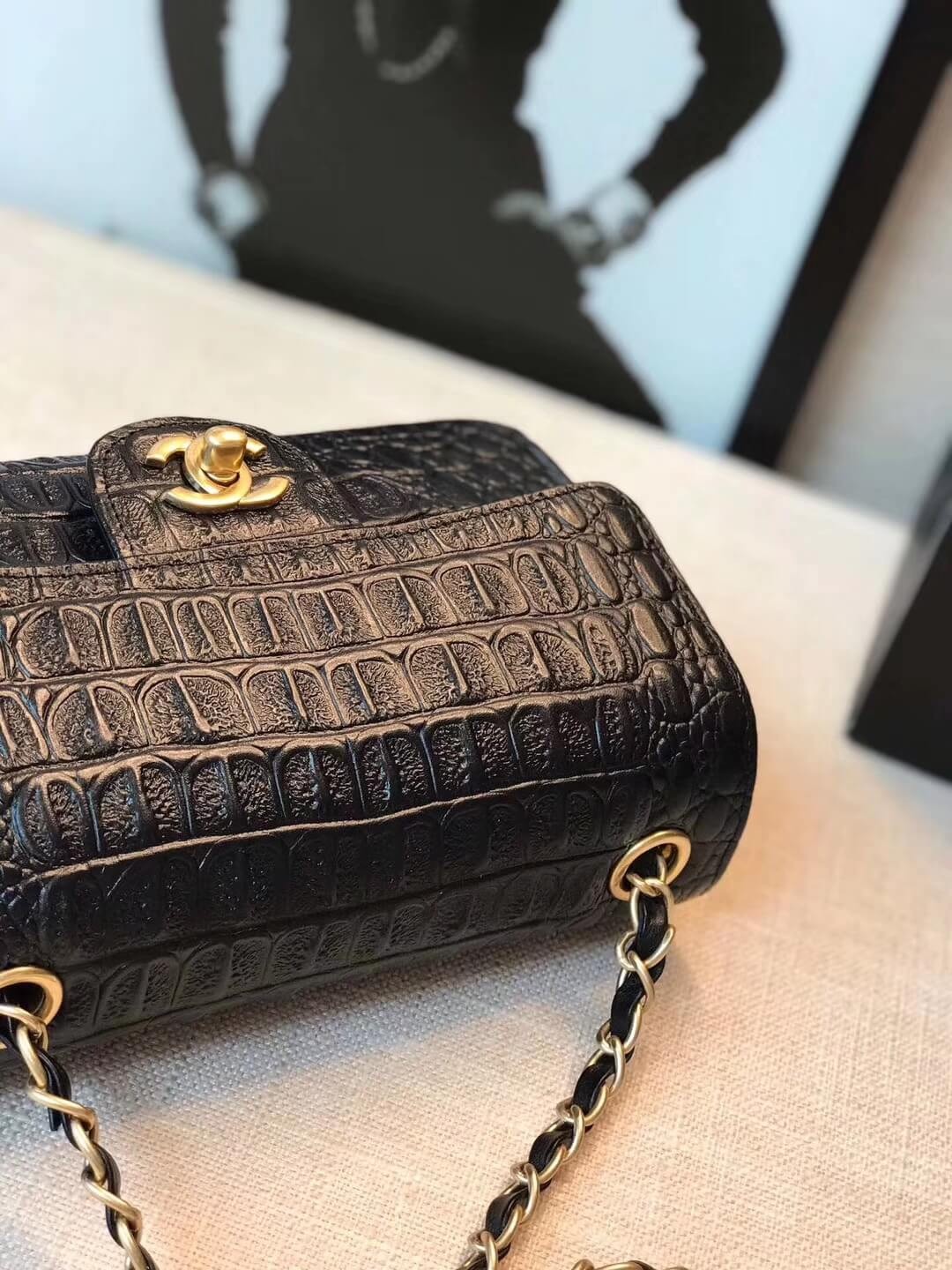 Chanel Alligator Flap Classic Bag 1116