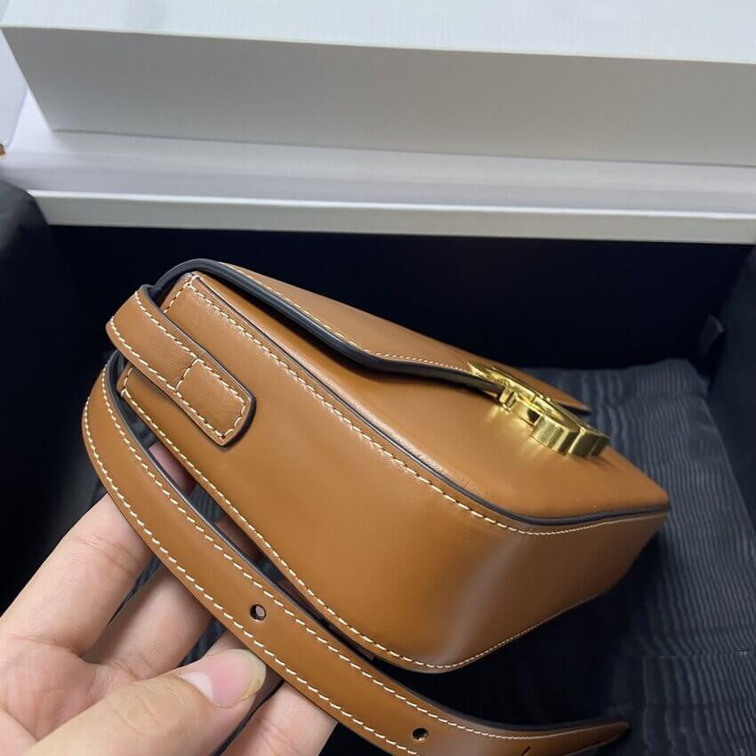 Celine Triomphe Shoulder Bag In Natural Calfskin 194143