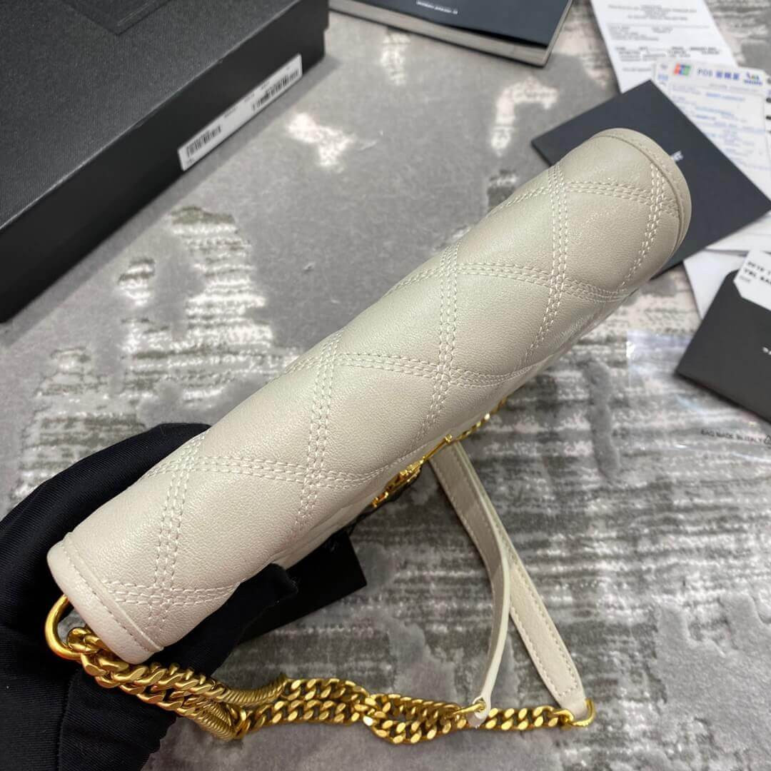 Saint Laurent Becky Chain Wallet In Quilted Lambskin 585031