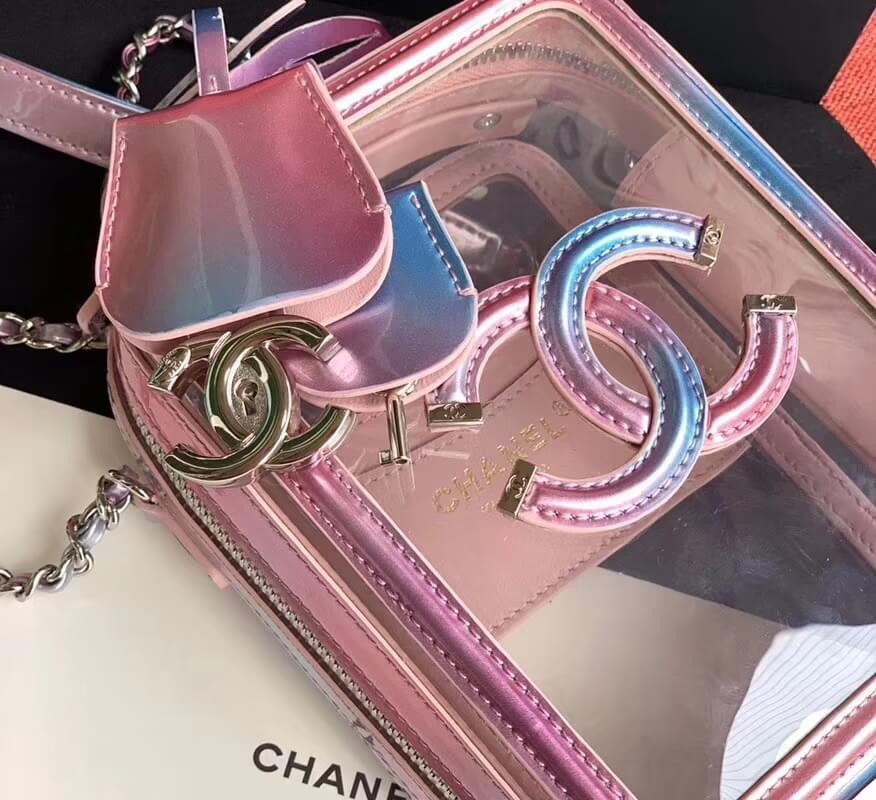 Chanel Vanity Case In Multicolour PVC AS0988 Pink