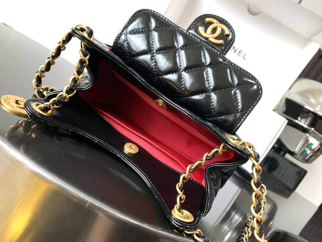 Chanel Small Hobo Bag in Shiny Crumpled Calfskin AS3710
