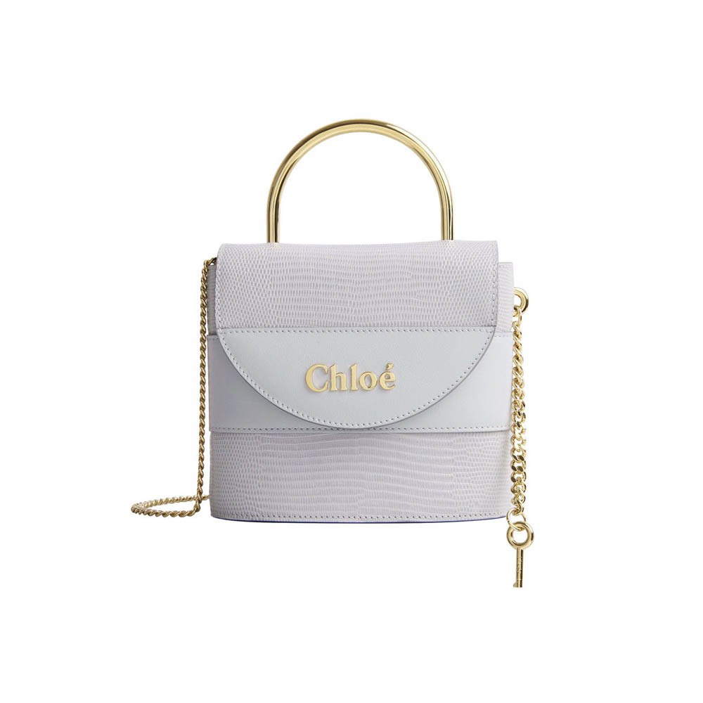 Chloe Small Aby Lock Chain Bag Embossed Lizard Effect S1220