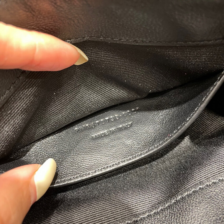 Saint Laurent Nolita Mini Leather Shoulder Bag 672738 Black