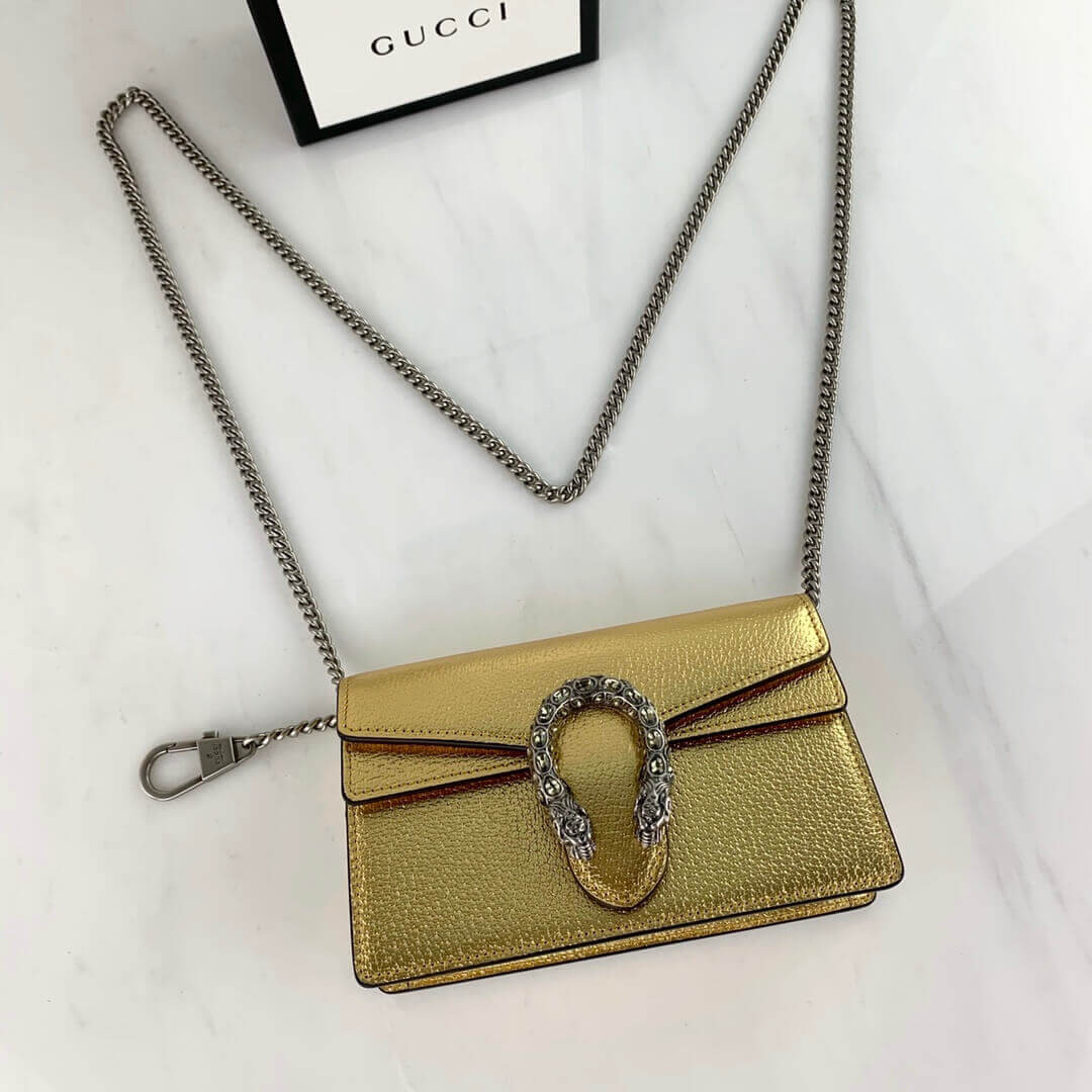 Gucci Gold Dionysus Super Mini Bag 476432