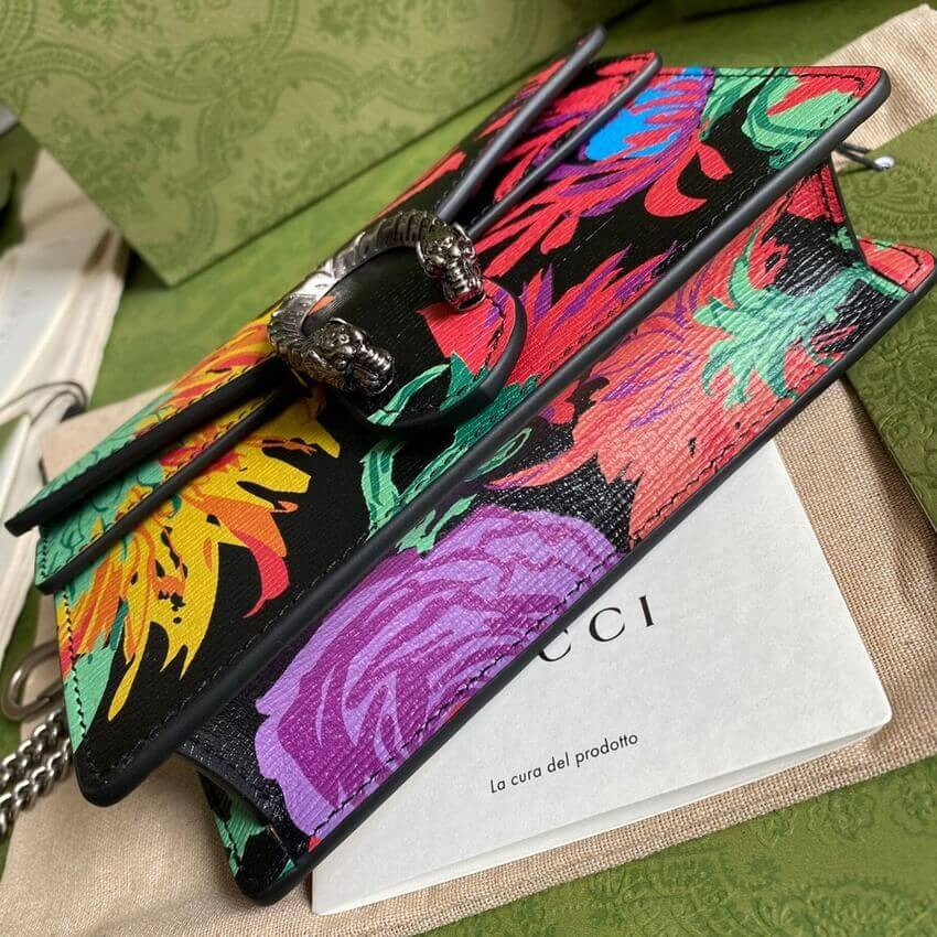 Gucci Dionysus Ken Scott Print Super Mini Bag 476432 Black