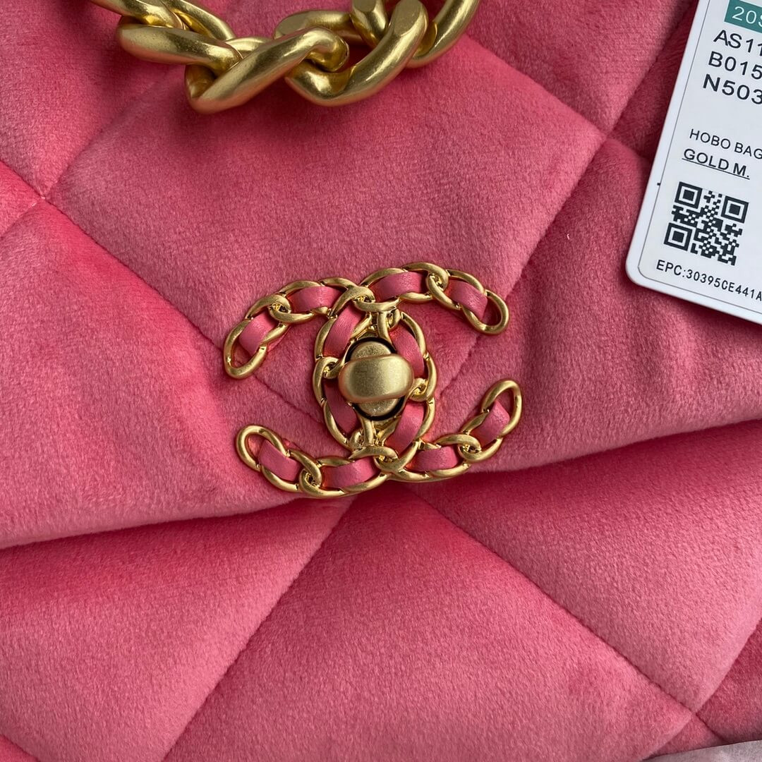 Chanel 19 Large Velvet Flap Bag AS1161