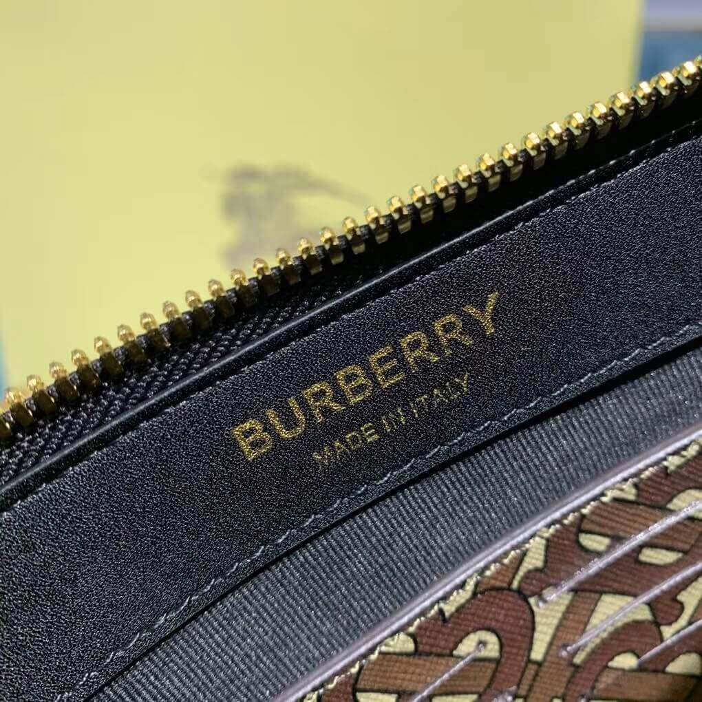 Burberry Monogram Stripe E-canvas Zip Pouch 80188941
