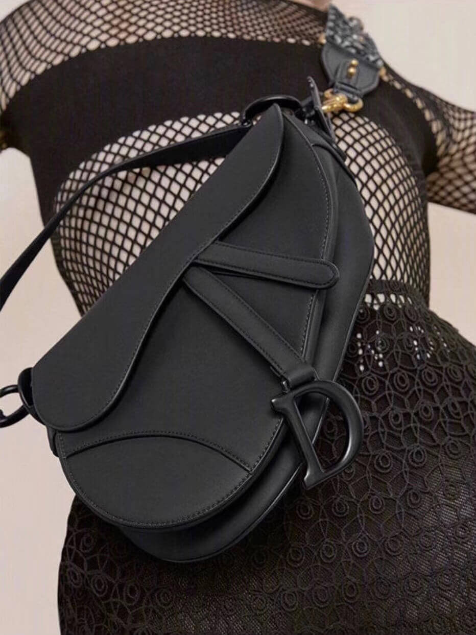 Christian Dior Saddle Bag in Ultramatte Calfskin M0446