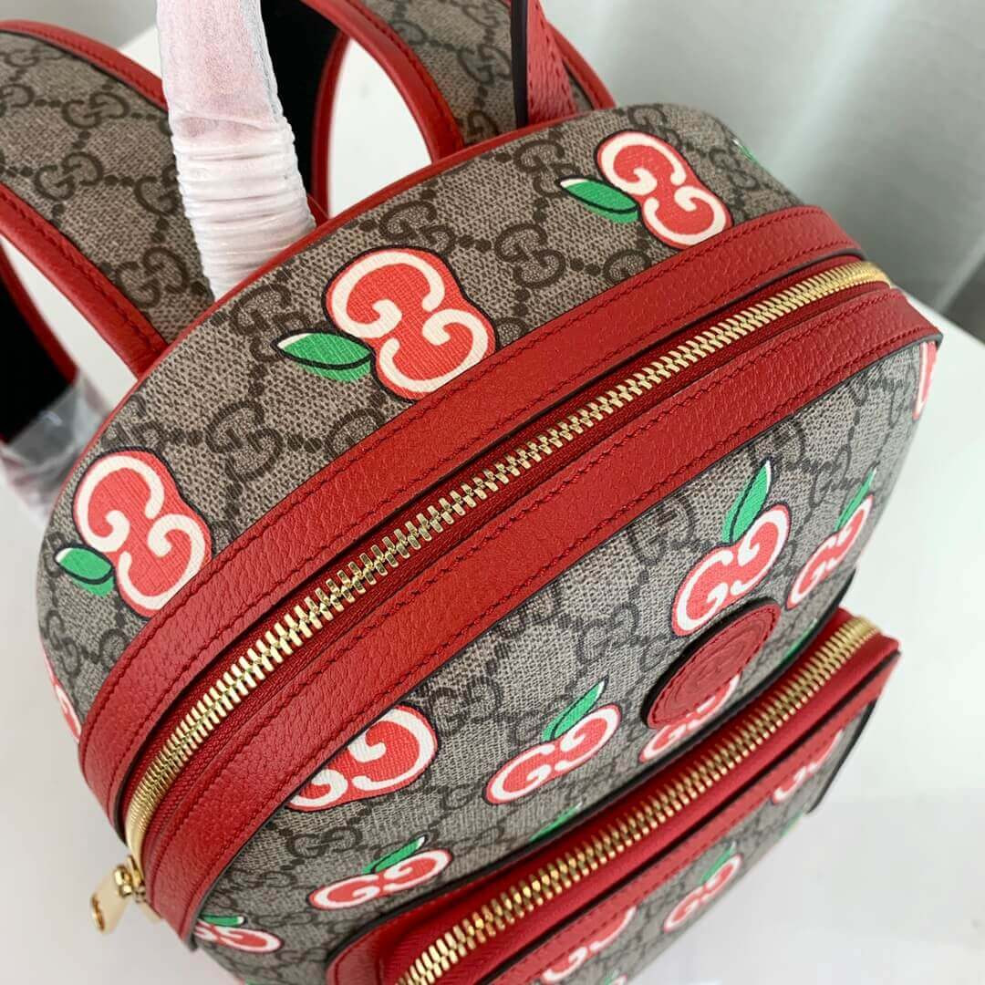 Gucci GG Apple Print Small Backpack 601296