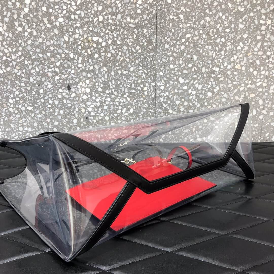 Valentino Garavani Grande Plage Medium PVC & Leather Tote Bag 9008