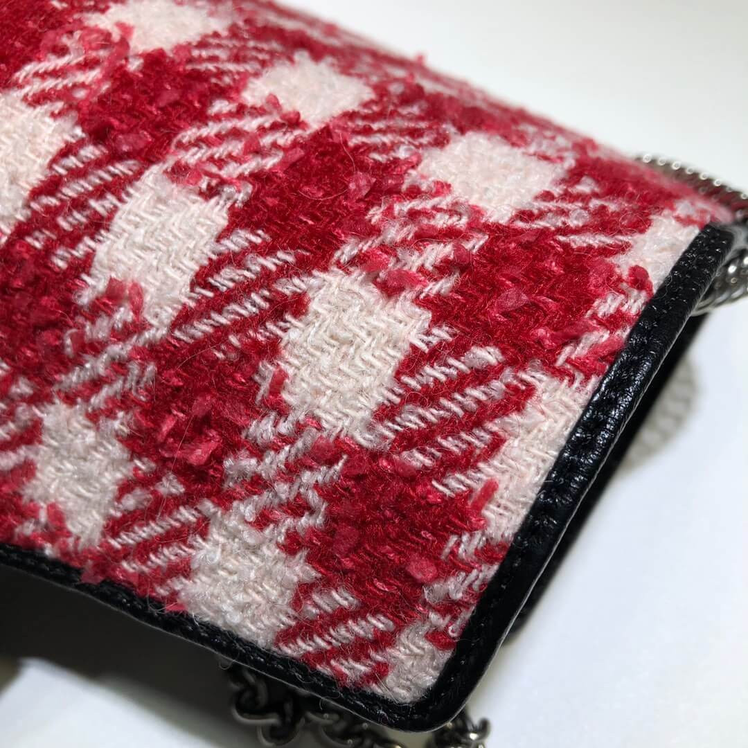 Gucci Dionysus Mini Check Tweed Chain Bag 401231