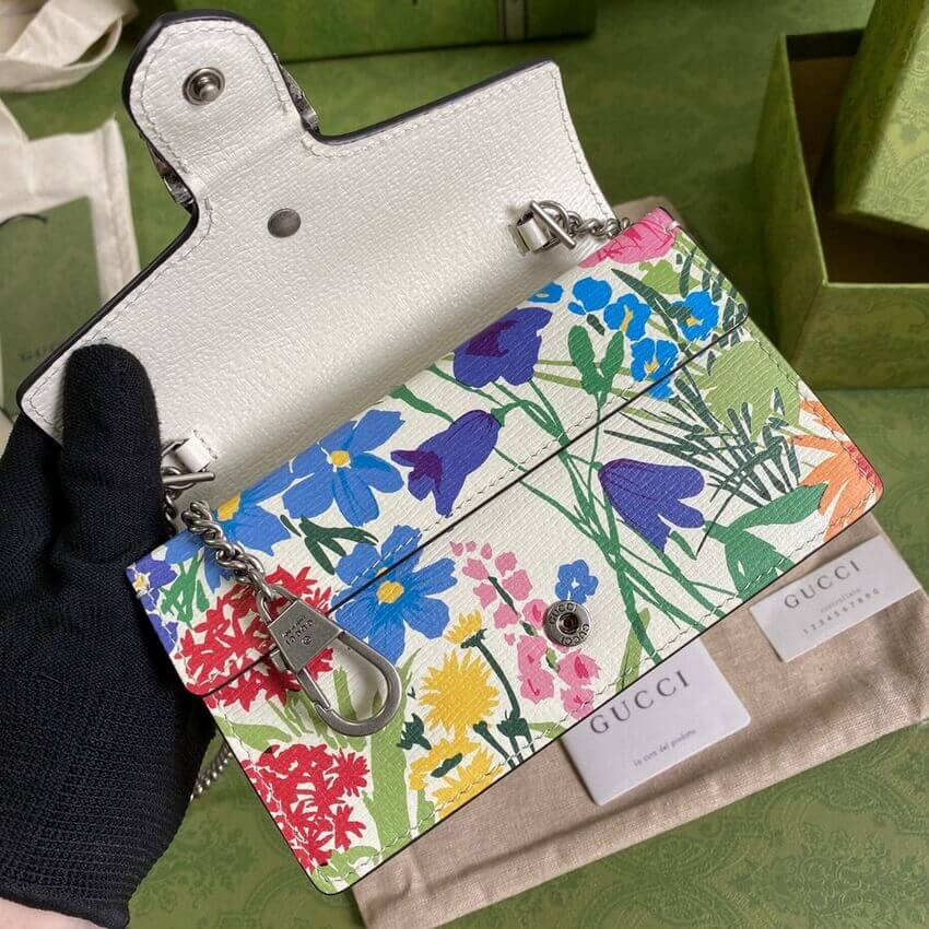 Gucci Dionysus Ken Scott Print Super Mini Bag 476432 Ivory