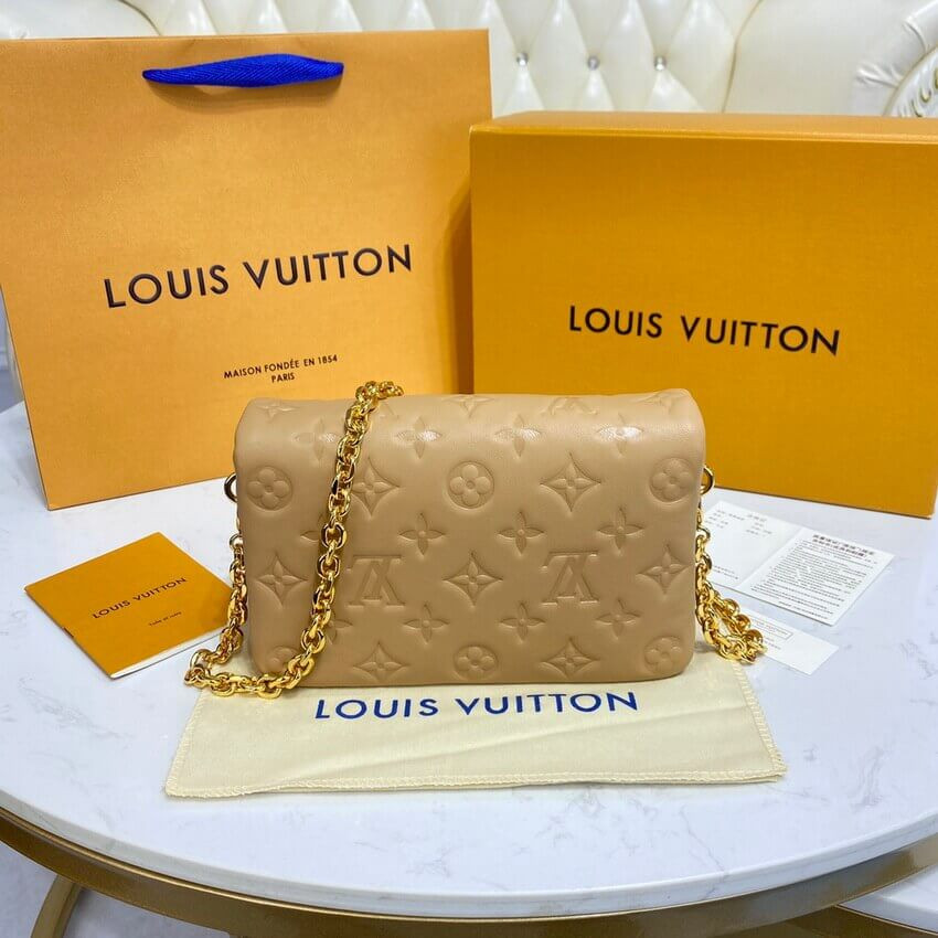Louis Vuitton Pochette Coussin M80818 Camel Brown