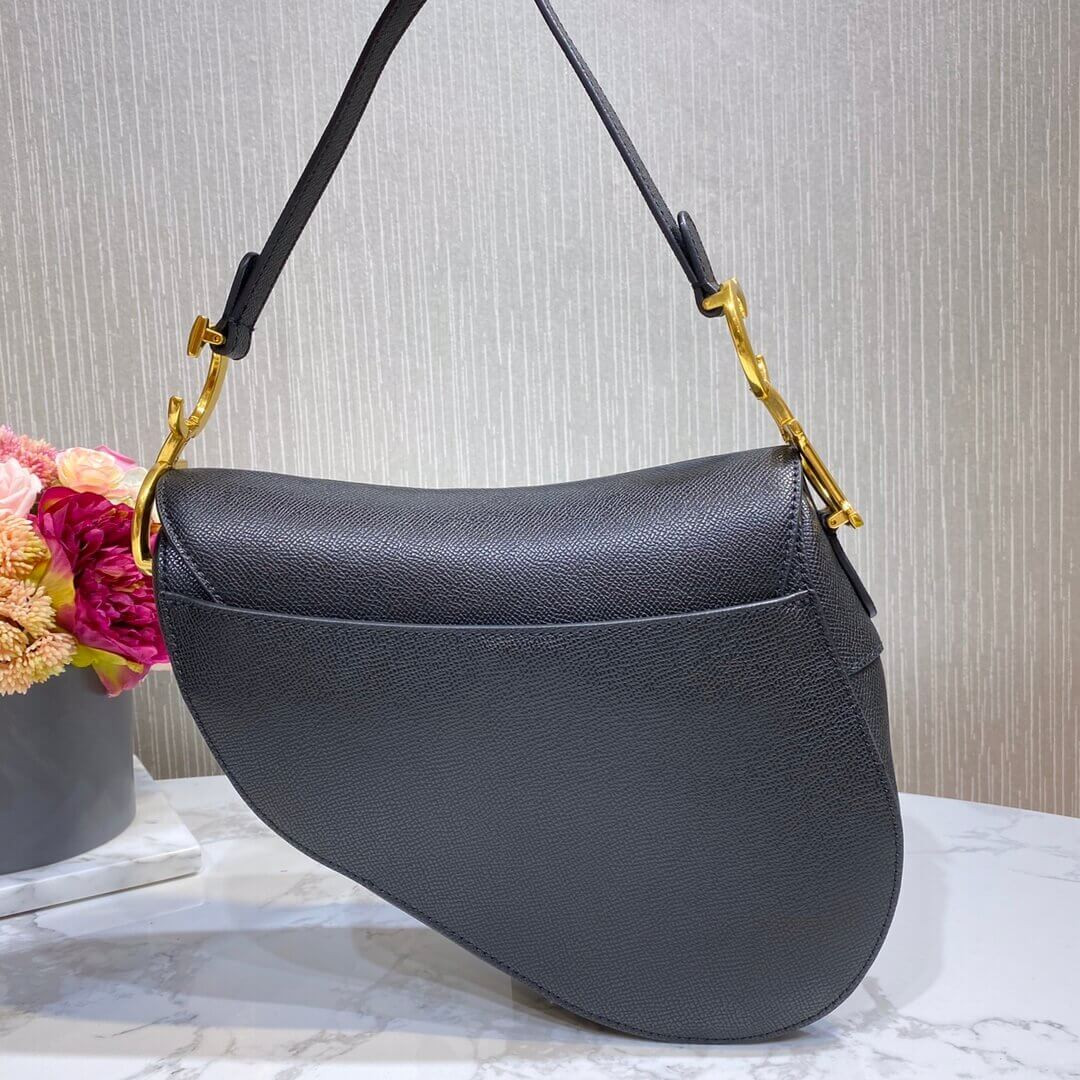 Christian Dior Saddle Bag in Grained Calfskin M0446