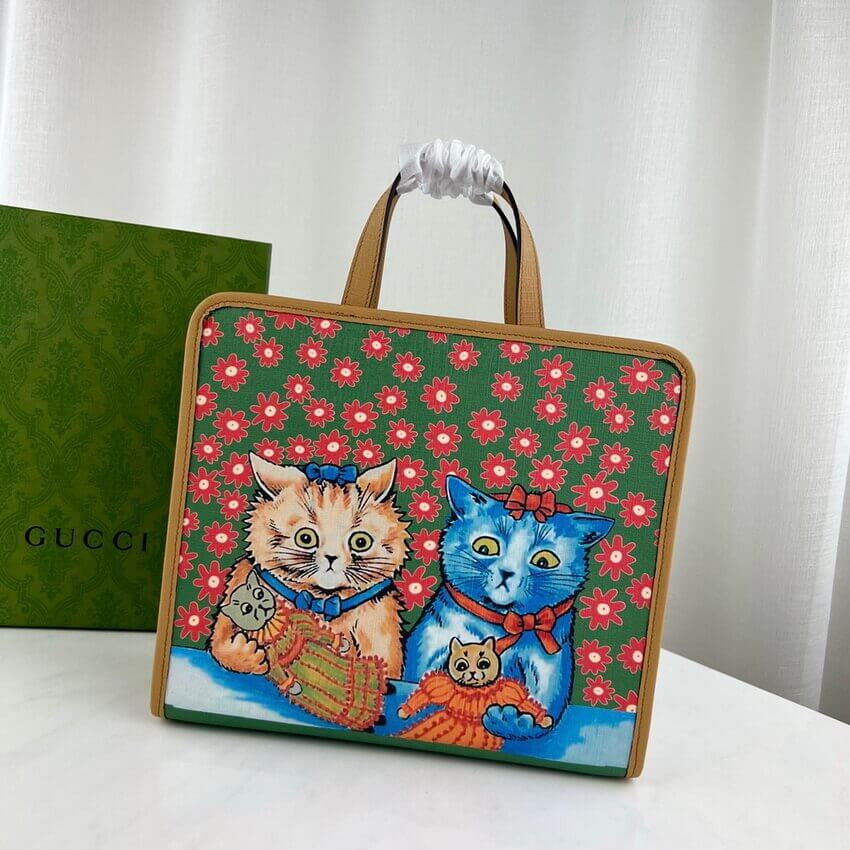 Gucci Kitten Print Tote Bag 630542