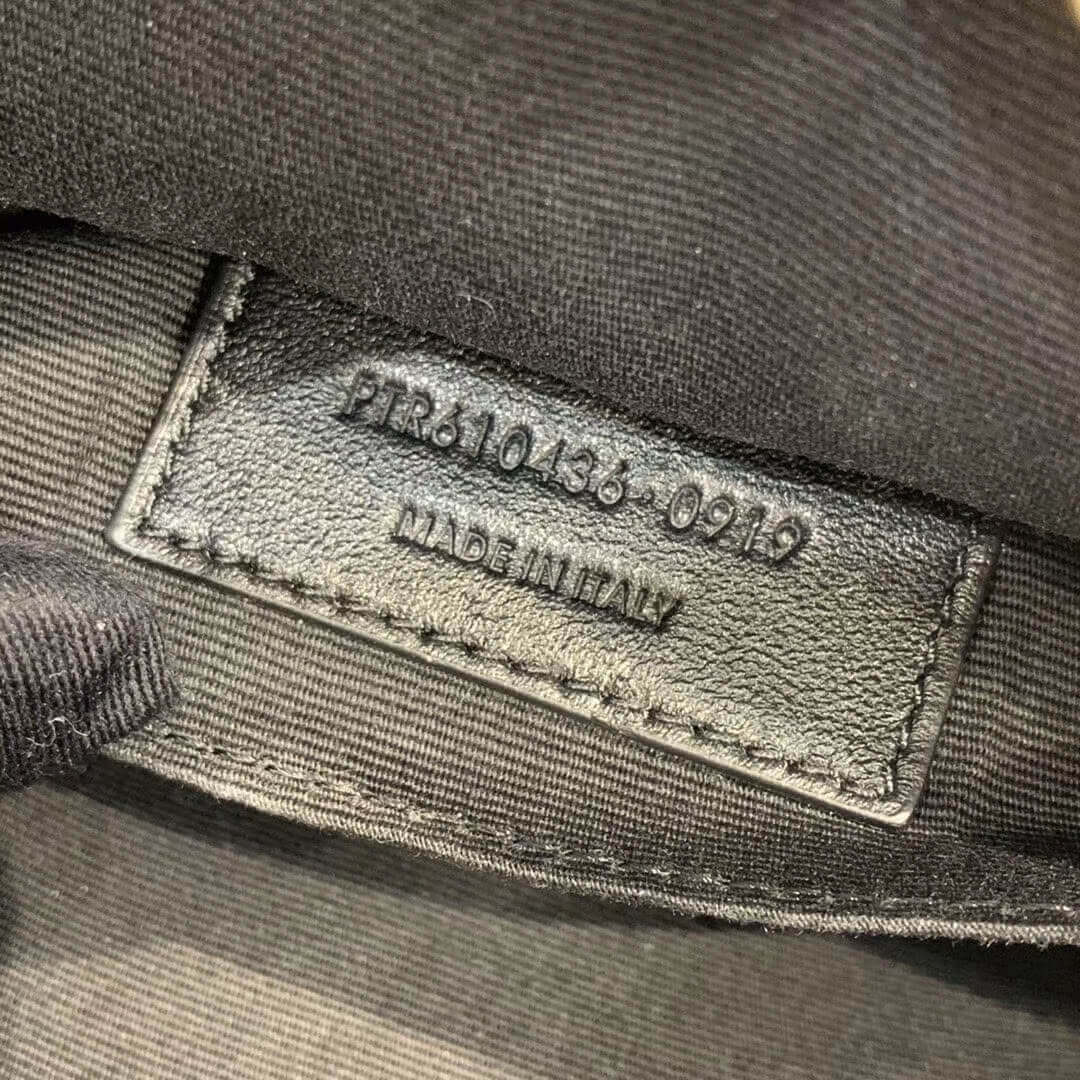 Saint Laurent Vinyle Round Camera Bag In Chevron-quilted Grain Leather 6104361