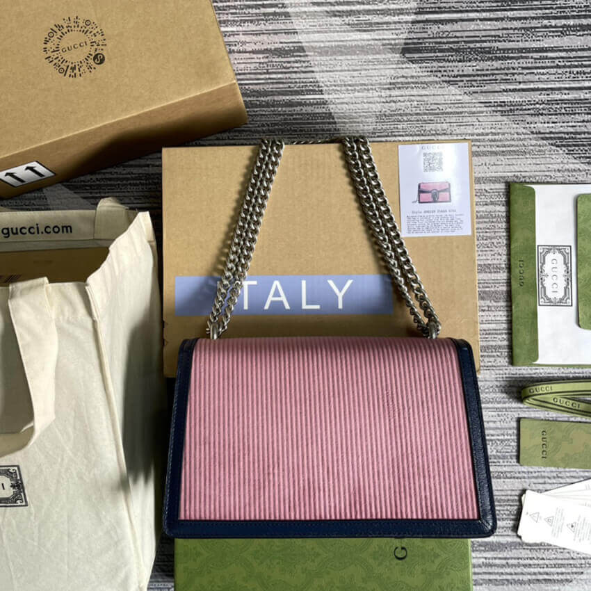 Gucci Dionysus Small Shoulder Bag 400249 Pink Corduroy