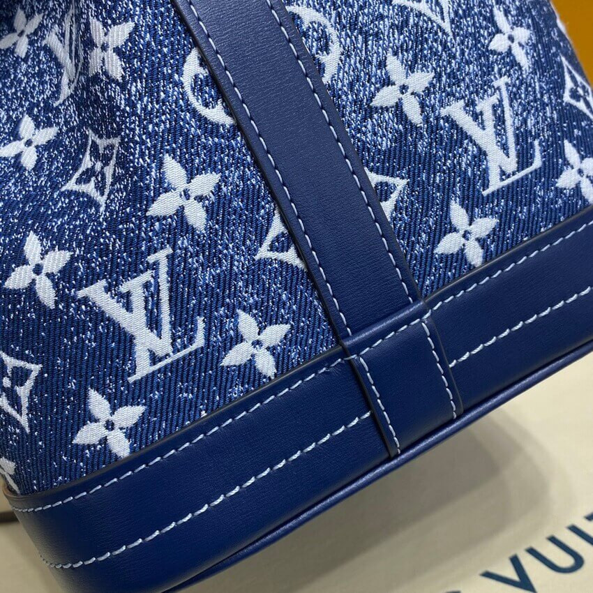 Louis Vuitton Denim Jacquard Textil Petit Noe M59606