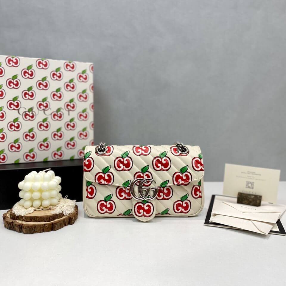 Gucci GG Apple Print Shoulder Bag 443497