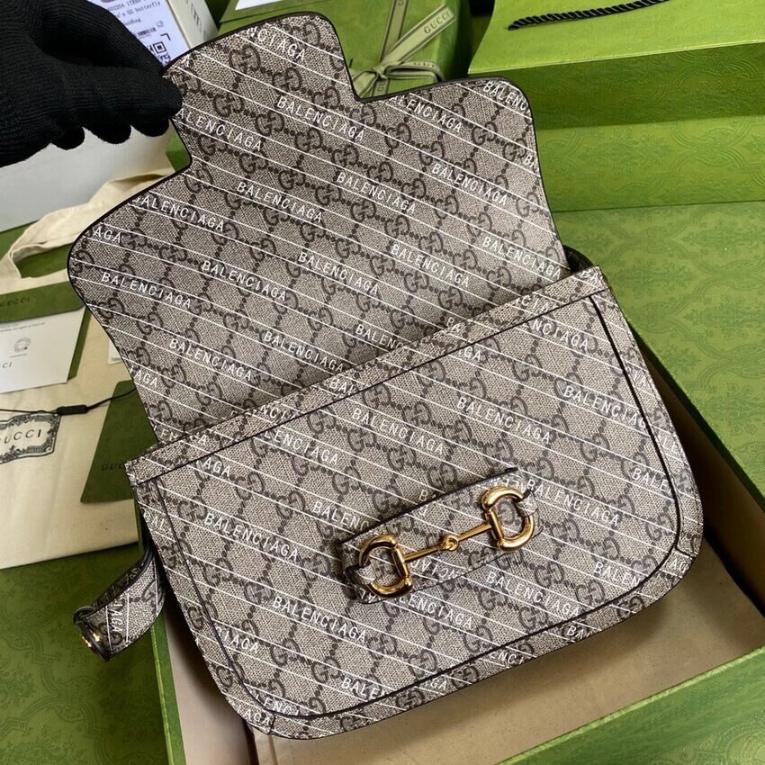 Gucci x Balenciaga Horsebit 1955 Shoulder Bag 602204