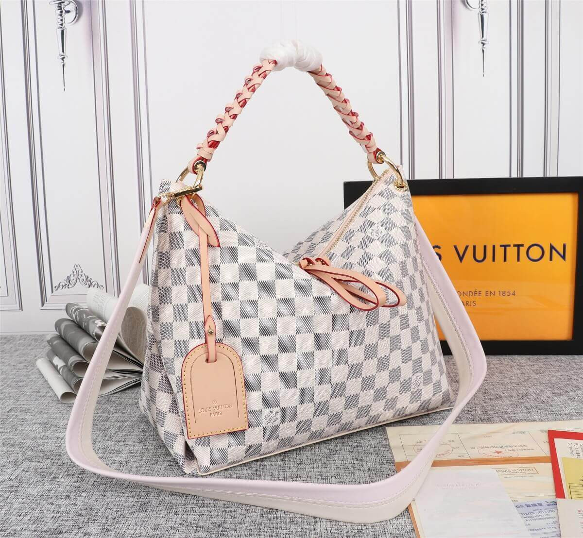 Louis Vuitton Damier Azur Beaubourg Hobo MM N40343