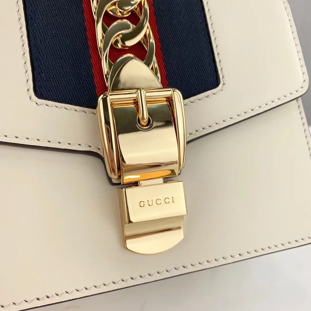 Gucci Sylvie Leather Mini Chain Bag 431666