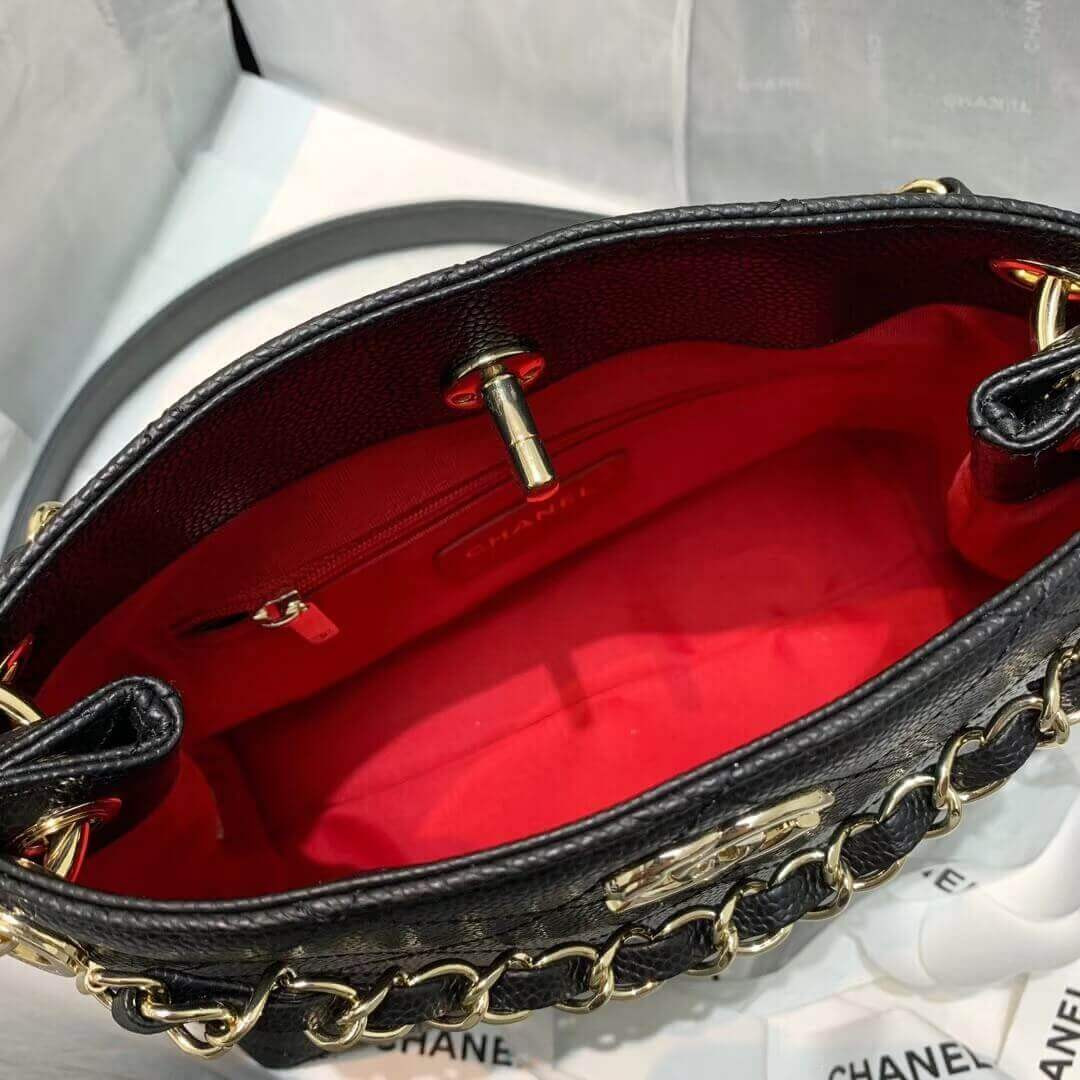 Chanel Grained Calfskin Small Hobo Bag AS1461